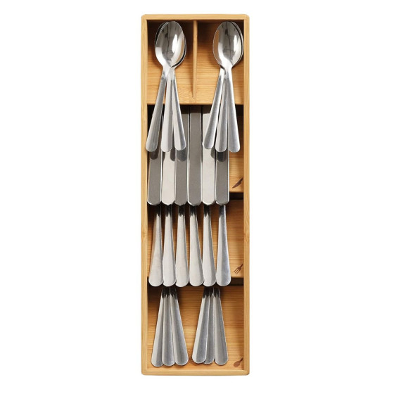 Range-couverts compact en bambou