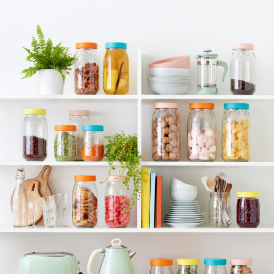 Bocal en verre 1 litre couvercle à vis