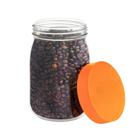 Bocal en verre 1 litre couvercle à vis