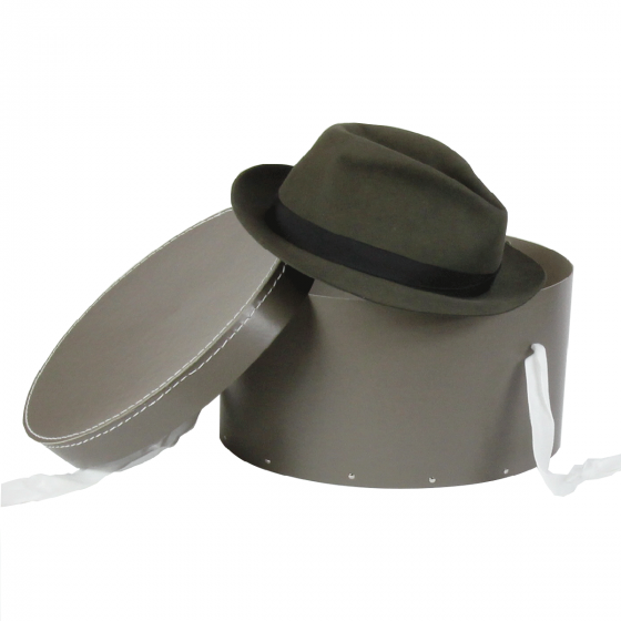 Boîte à chapeaux  gris taupe (M)