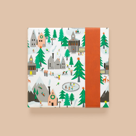 Rouleau de papier cadeau Noël double face