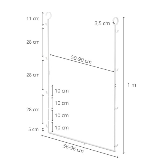 Tringle de penderie à suspendre extensible