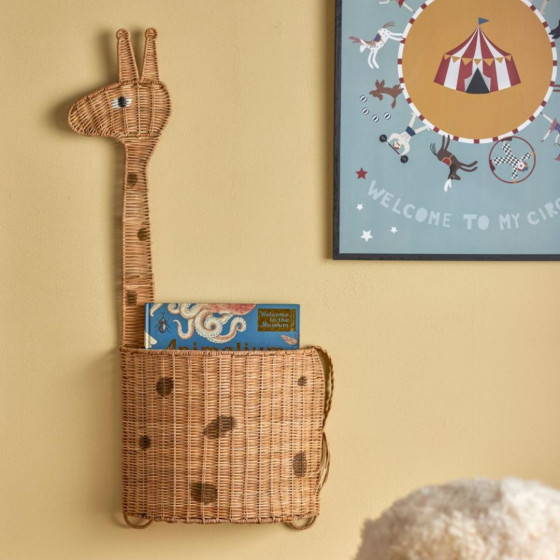 Panier de rangement mural girafe