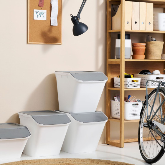 Bac superposable en plastique recyclé 37 litres
