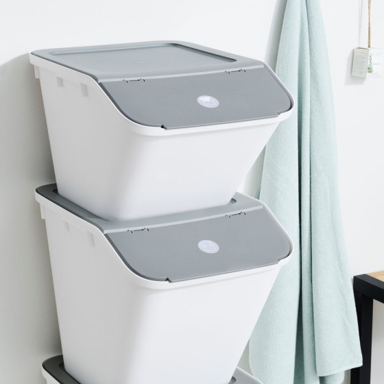 Bac superposable en plastique recyclé 37 litres
