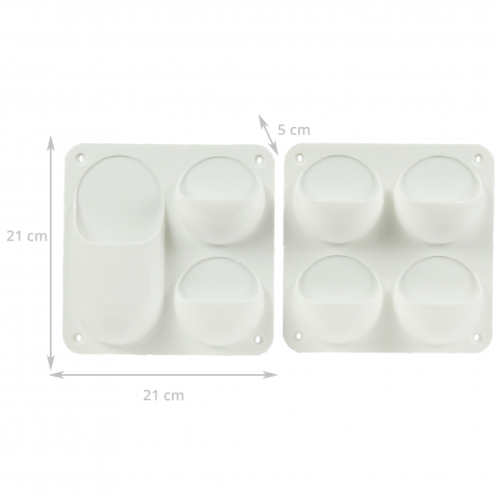 2 Organiseurs muraux en plastique blanc avec 4 compartiments