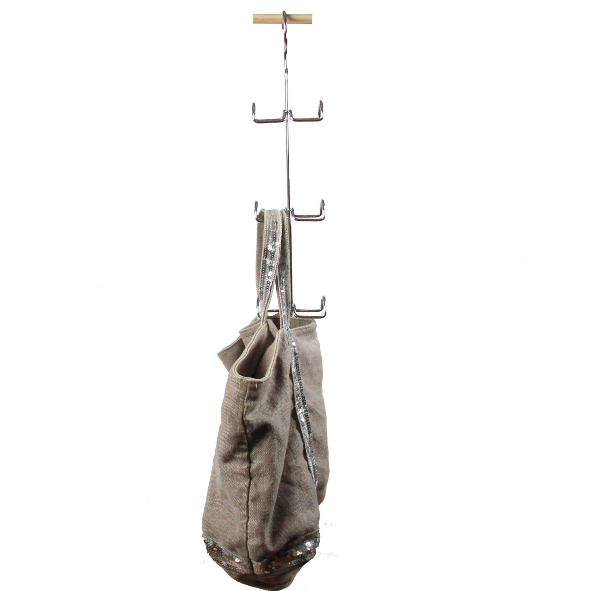 Cintre porte sacs en métal chromé - Rangement Sacs à Main - ON RANGE TOUT