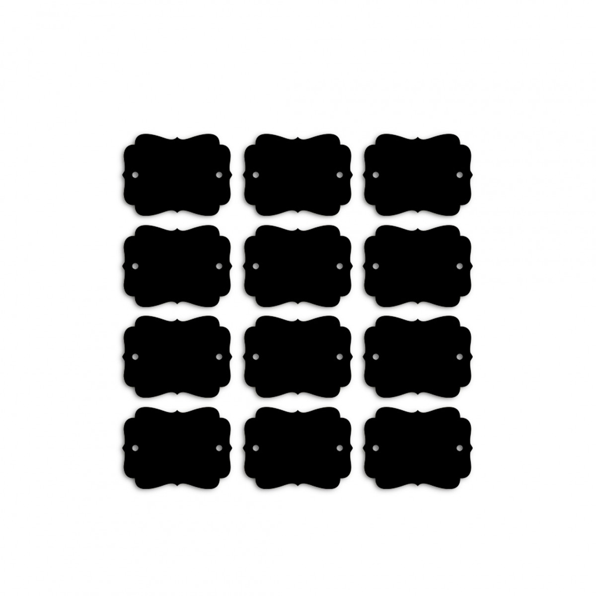 Etiquette ardoise noire vierge 15x10cm - par 10 - RETIF