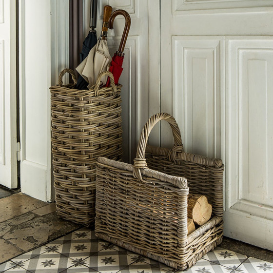 Porte parapluie en rotin