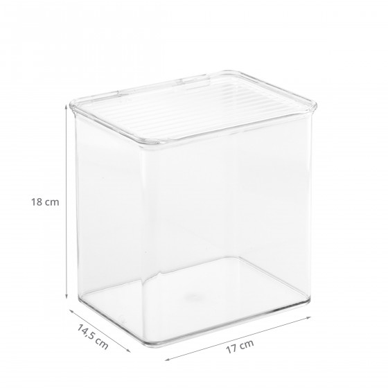 Boîte haute en plastique transparent pour les placards de cuisine