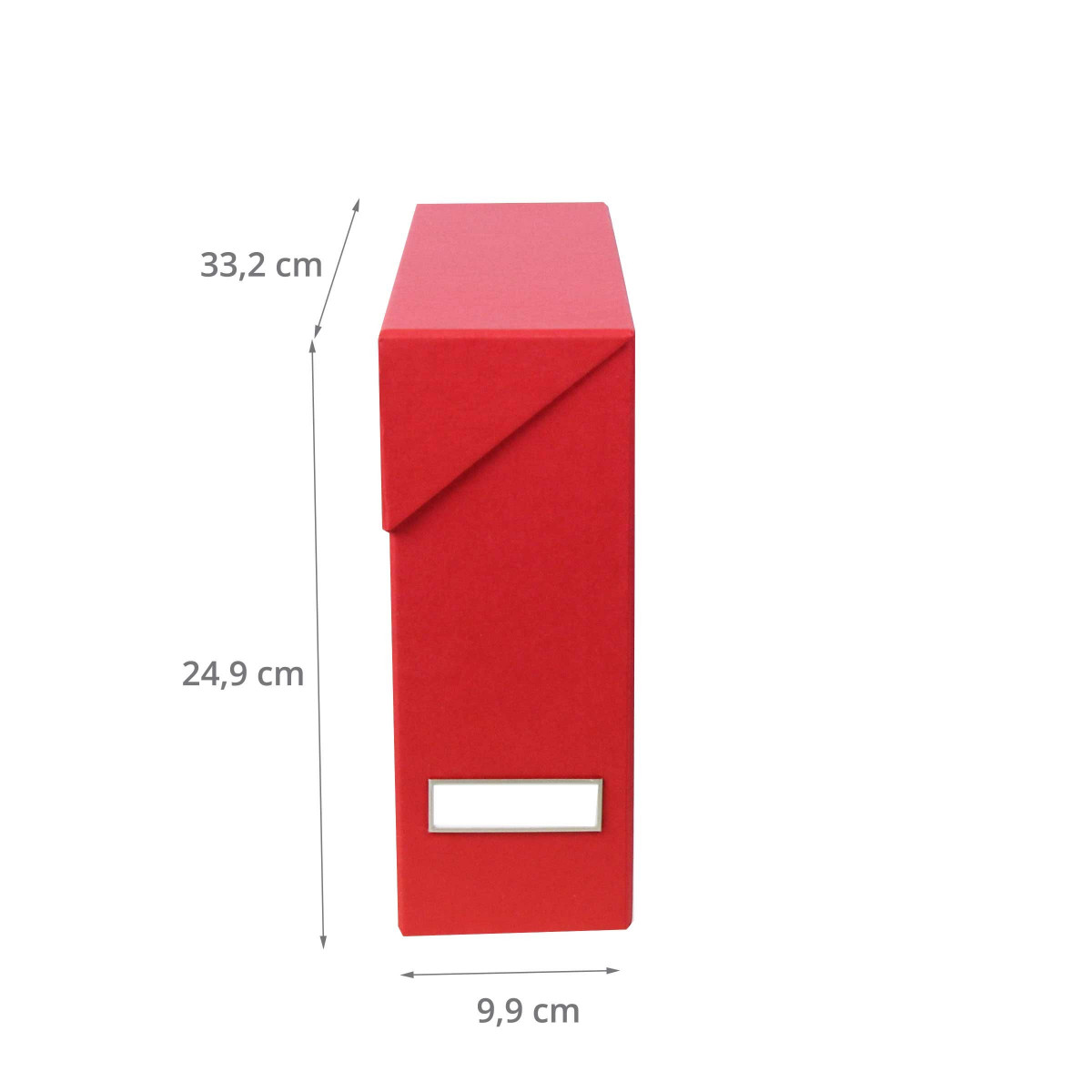 Boite de classement en carton toilé format A4 - rouge