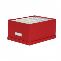 Boîte carton rouge à 2 tiroirs - Archivage - ON RANGE TOUT