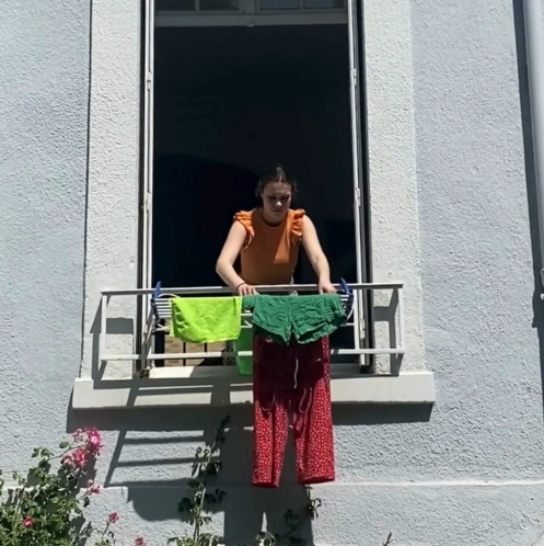 Séchoir à linge de balcon télescopique